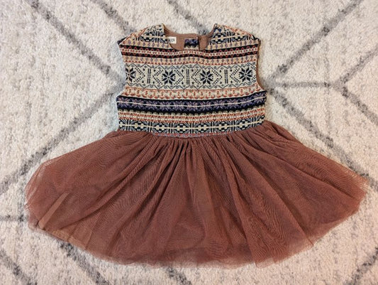 Small Rags, Tulle and Woven Fabric Dress, 3M, Kids 3 Month (0-3M)