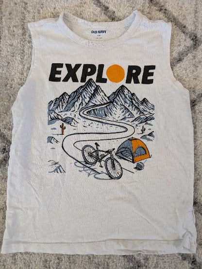 2 Old Navy Sleeveless Shirts, Size 8, Kids 7 & 8 (small)