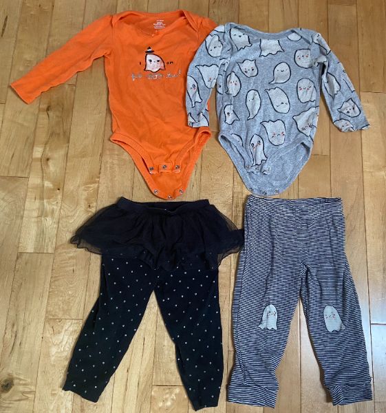 Halloween 4-Piece Set, 2 Onesies, 2 Pants, Carter's, 24 Month