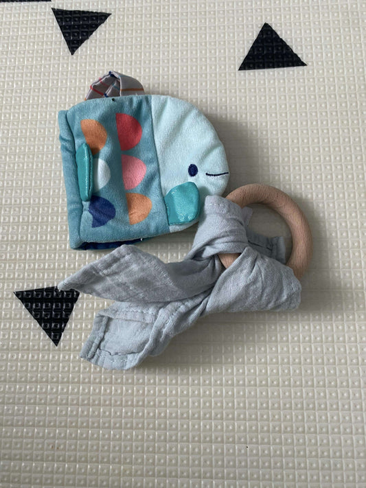 Sensory Book and wooden ring