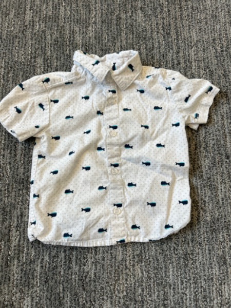 12-18 month Blue Whale button-up, Kids 18 Month (12-18M)