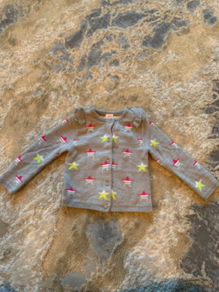 Gymboree size 18-24m grey sweater with stars , Kids 24 Month (18-24M)
