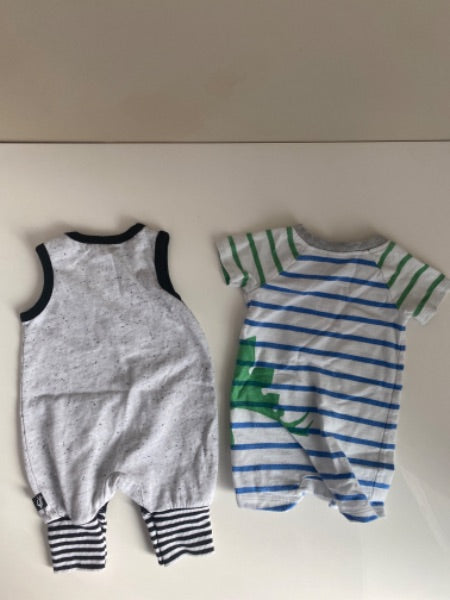 Set of 2 newborn summer rompers , Kids Newborn