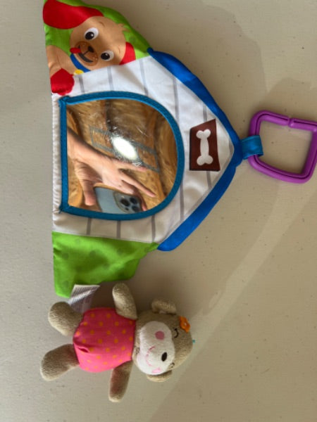 Bundle of 2 baby mirror and carters monkey