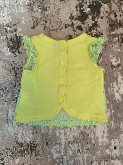 Baby Gap size 18-24 m yellow& green top , Kids 24 Month (18-24M)