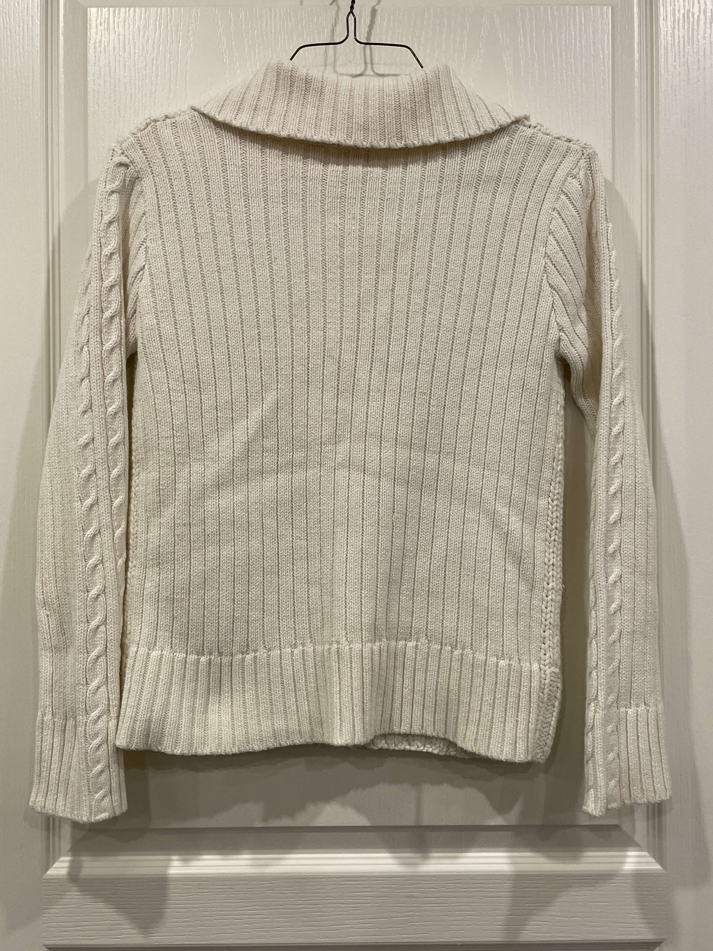 Bb Maternity Sweater Cardigan, cream, off white,  size Small, Maternity S (4-6)