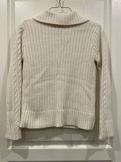 Bb Maternity Sweater Cardigan, cream, off white,  size Small, Maternity S (4-6)