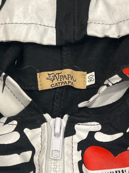 Skeleton Onesie, Catpapa brand, size 80, VGUC, Kids 18 Month (12-18M)