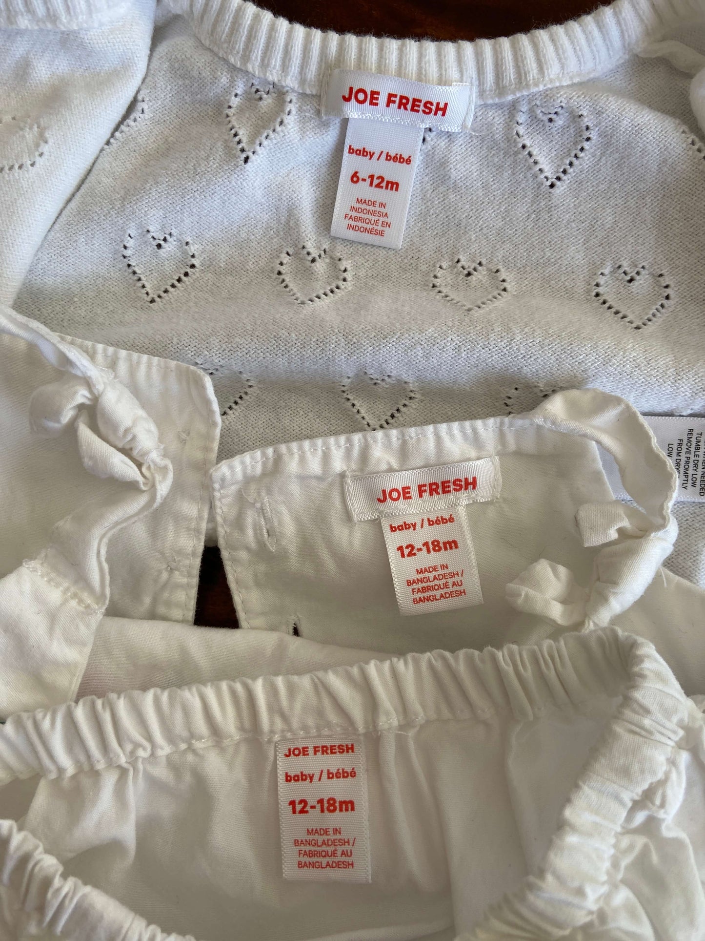 White dress, sweater and bloomers, Kids 18 Month (12-18M)