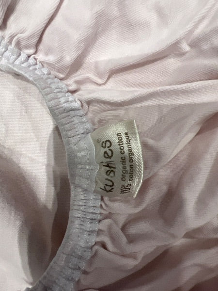 Organic kushies jersey cotton pink crib sheet retails $$40