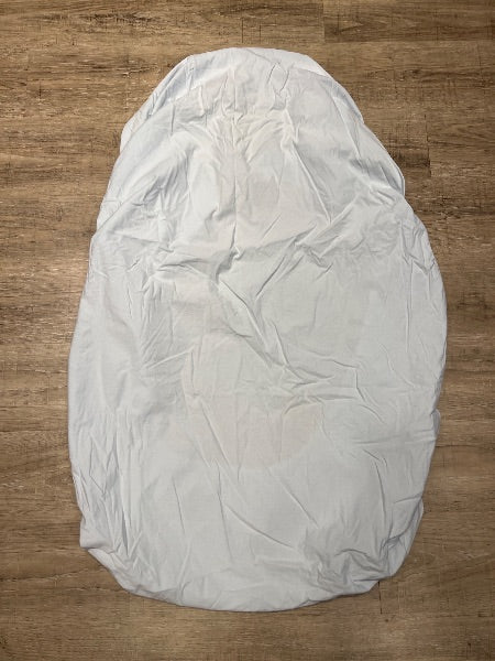 Kushies organic Jersey cotton blue crib sheet retails $40