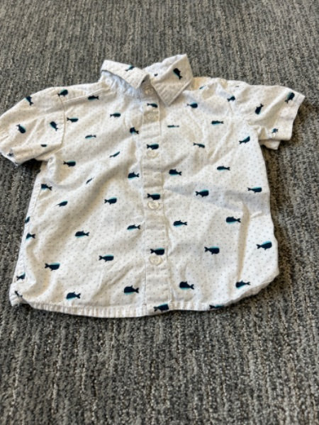 12-18 month Blue Whale button-up, Kids 18 Month (12-18M)