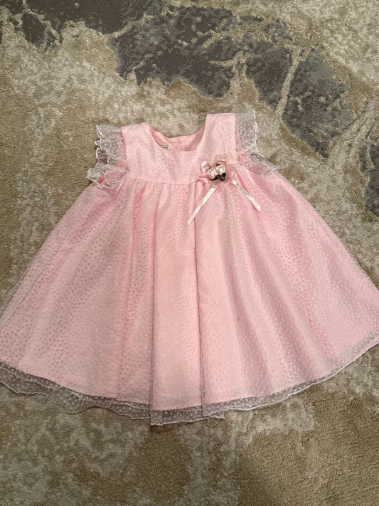 Marmellata size 18 m pink&white tulle dress, Kids 18 Month (12-18M)