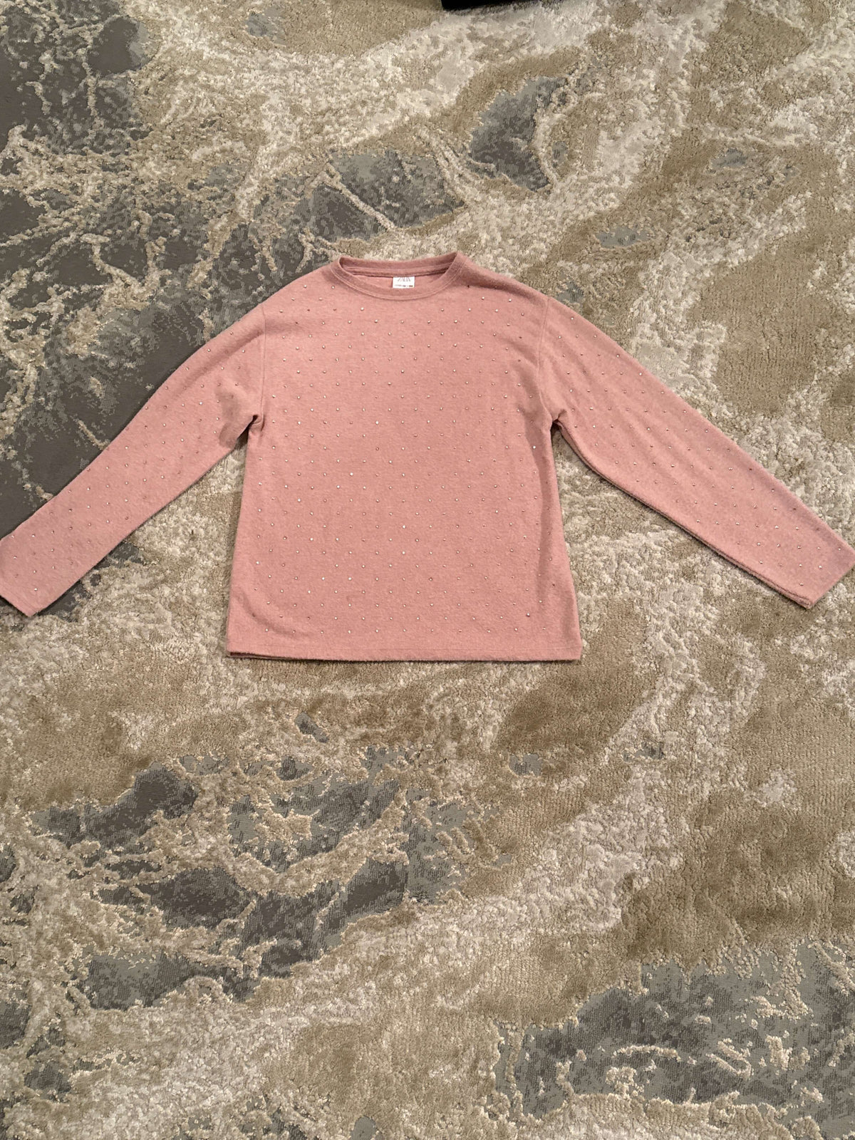 Zara size 11-12 pink sweater with rhinestones, Kids 12 & 14