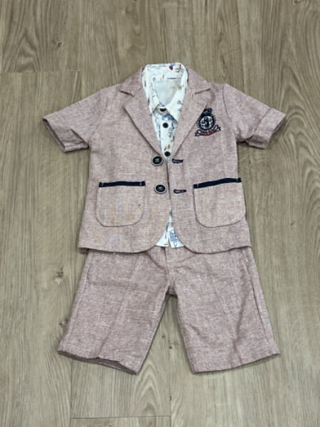 Boys short sleeve shirt, suit jacket & shorts, size 1, (12-18mos), EUC, Kids 18 Month (12-18M)
