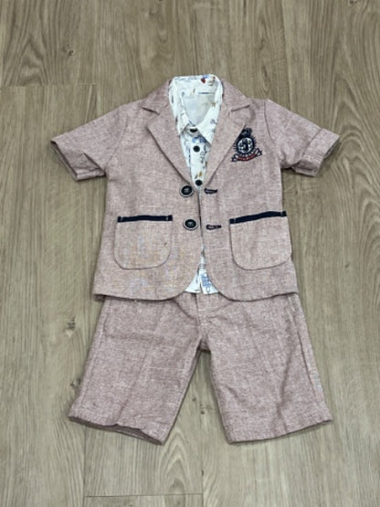 Boys short sleeve shirt, suit jacket & shorts, size 1, (12-18mos), EUC, Kids 18 Month (12-18M)