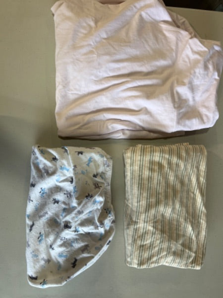 Bundle crib sheet kushies organic, bassinet sheet and playpen sheet