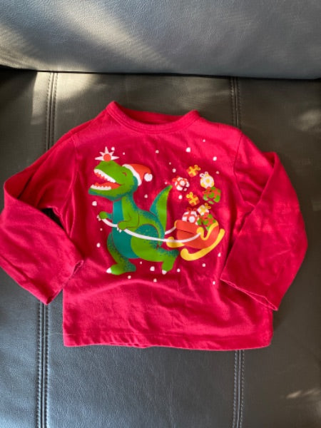 Children’s Place Dino Christmas shirt. Size 12-18 month