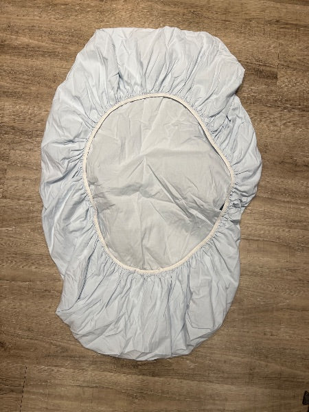 Kushies organic Jersey cotton blue crib sheet retails $40