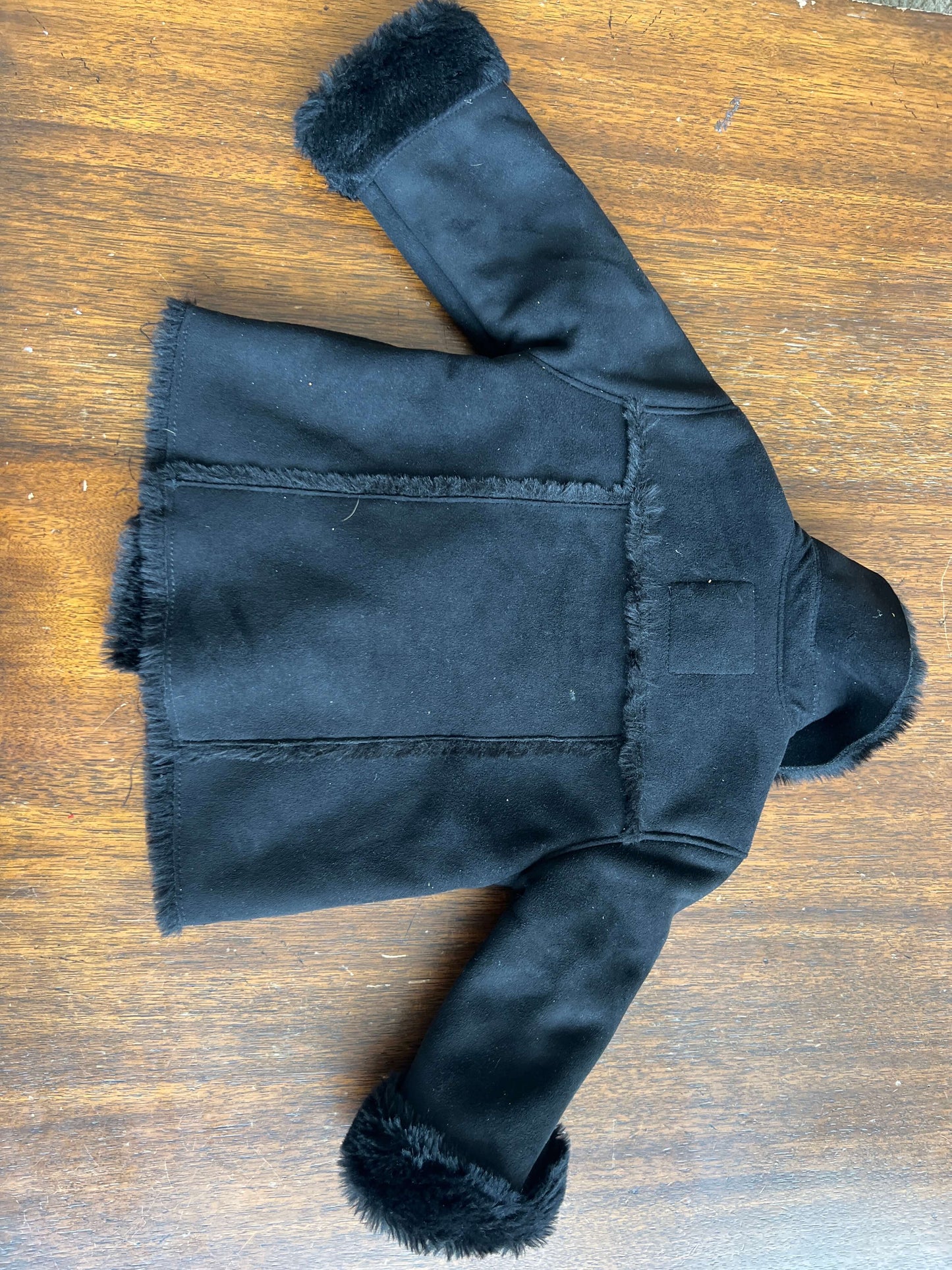 *Baby Gap black soft velvet  jacket with fur lining 2T, Kids 2T