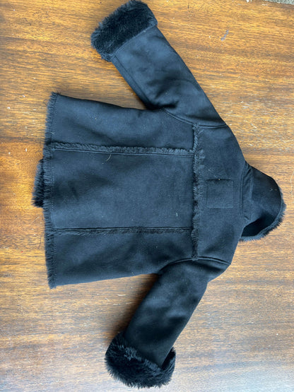 *Baby Gap black soft velvet  jacket with fur lining 2T, Kids 2T