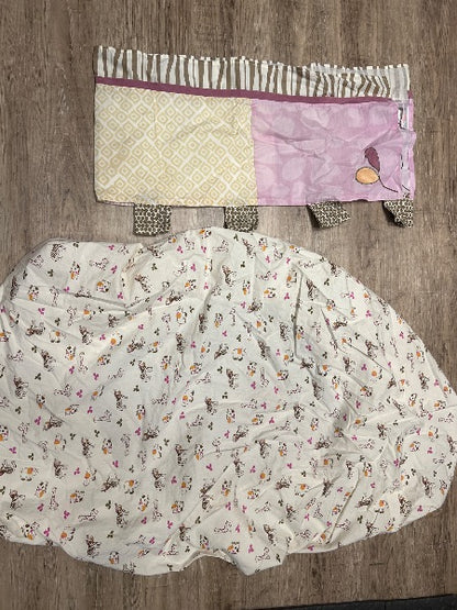 Retail $170 toys r us *Coco  brand set of 4 crib sheet, crib skirt, crib border and diaper holder