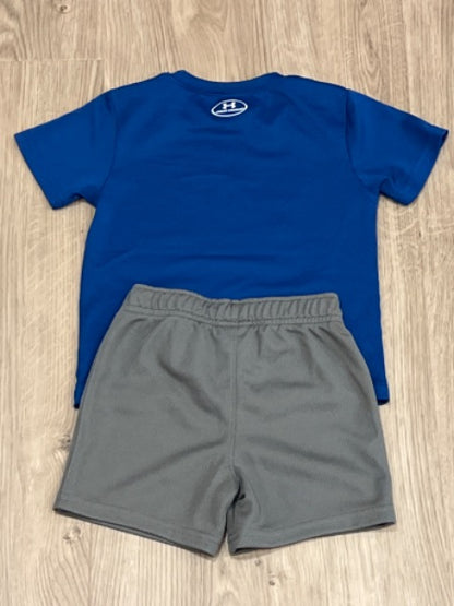 Under Armour Short set (blue/grey), size 18mos, EUC, Kids 18 Month (12-18M)