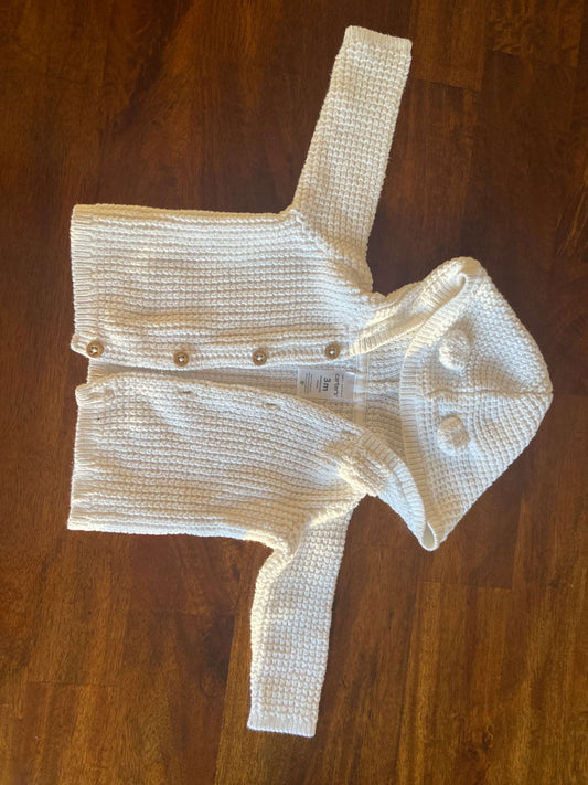 White Carter’s knit sweater with ears 3 months, Kids 3 Month (0-3M)