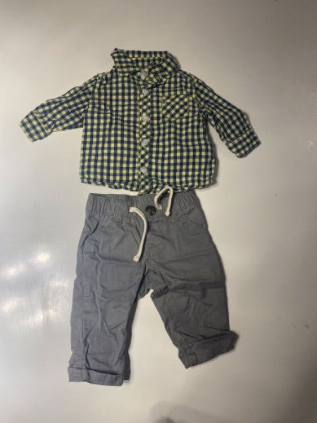 0-3 month button up shirt and dress pants