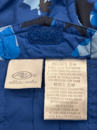 VGUC, Reversible blue Puffer Vest, Size 6mos, Kids 6 Month (3-6M)