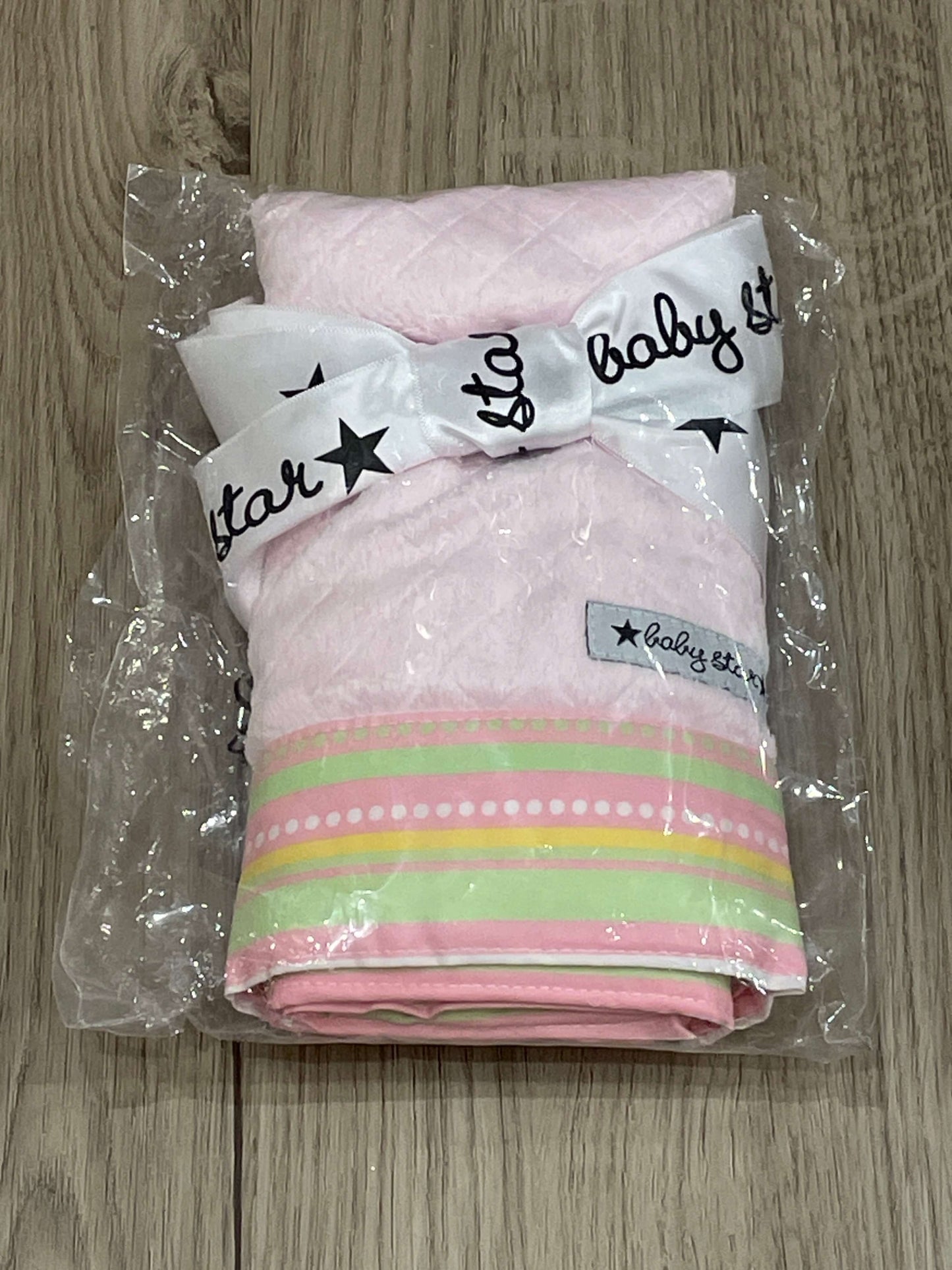 Baby Girl Gift Set: Blanket, mini comfort blankie & baby shirt (size 6-12mos)