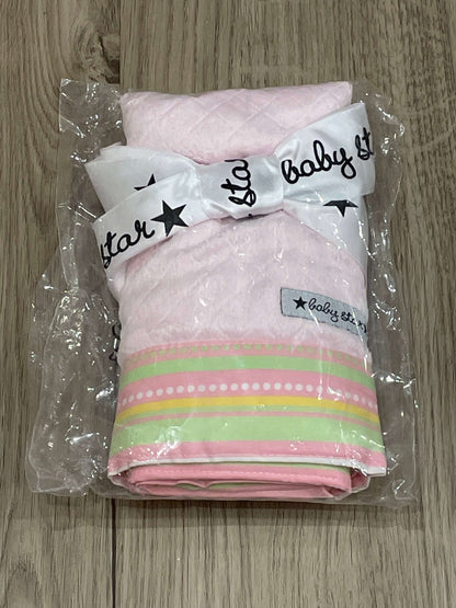 Baby Girl Gift Set: Blanket, mini comfort blankie & baby shirt (size 6-12mos)