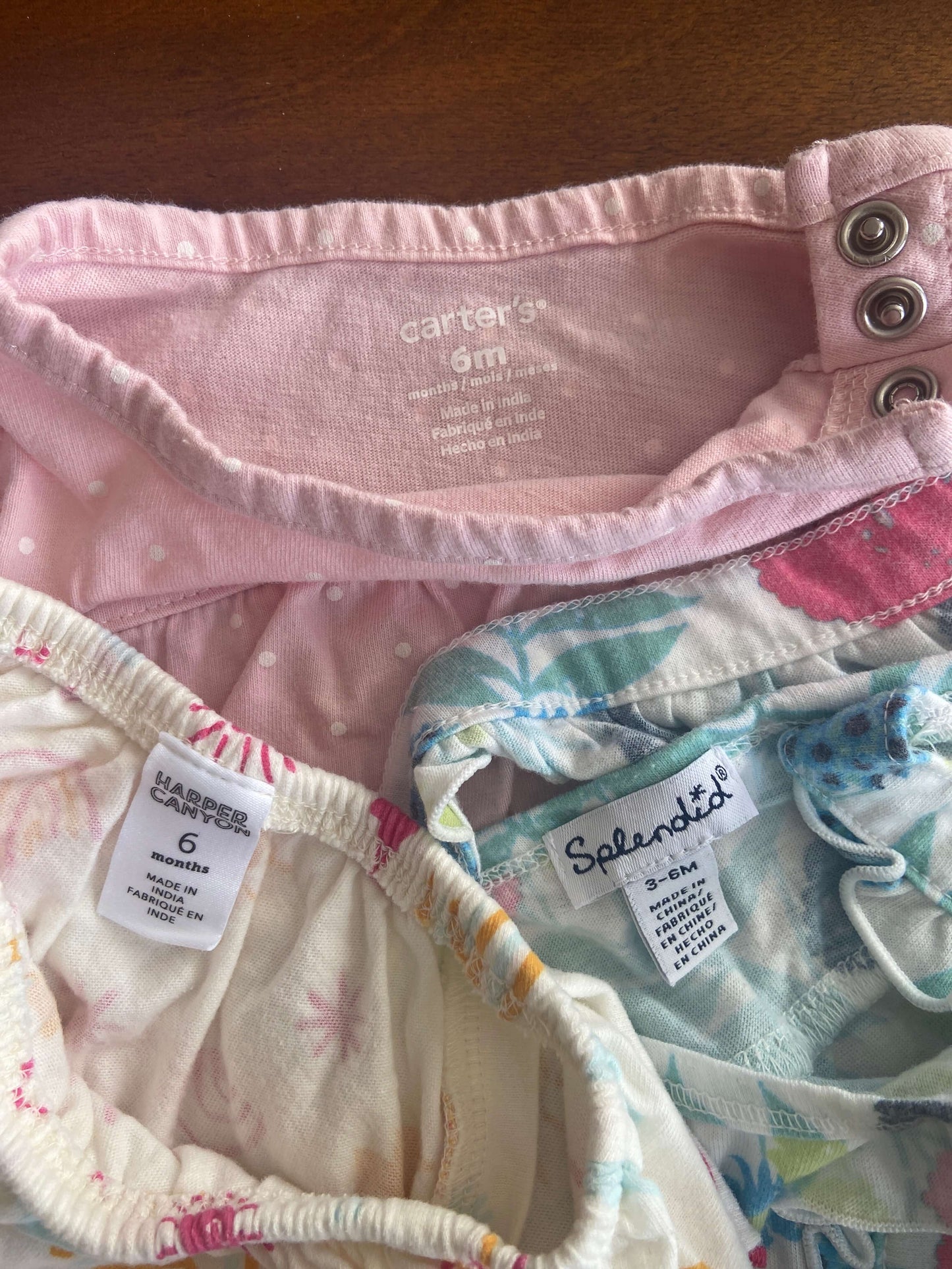 Three summer rompers 3-6 months, Kids 6 Month (3-6M)