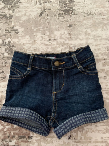 Tommy Hilfiger size 18 m Navy shirt with dark wash blue jeans short , Kids 18 Month (12-18M)