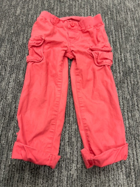 Gymboree bright pink (possibly salmon) khaki/cargo style pants, Kids 5/5T (extra small)