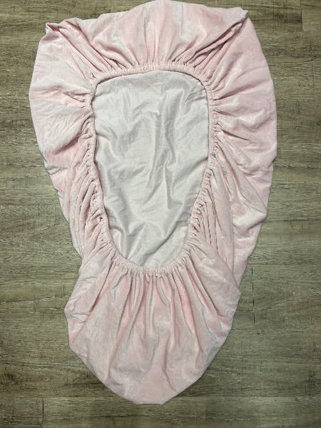 Velvet soft crib sheet pink