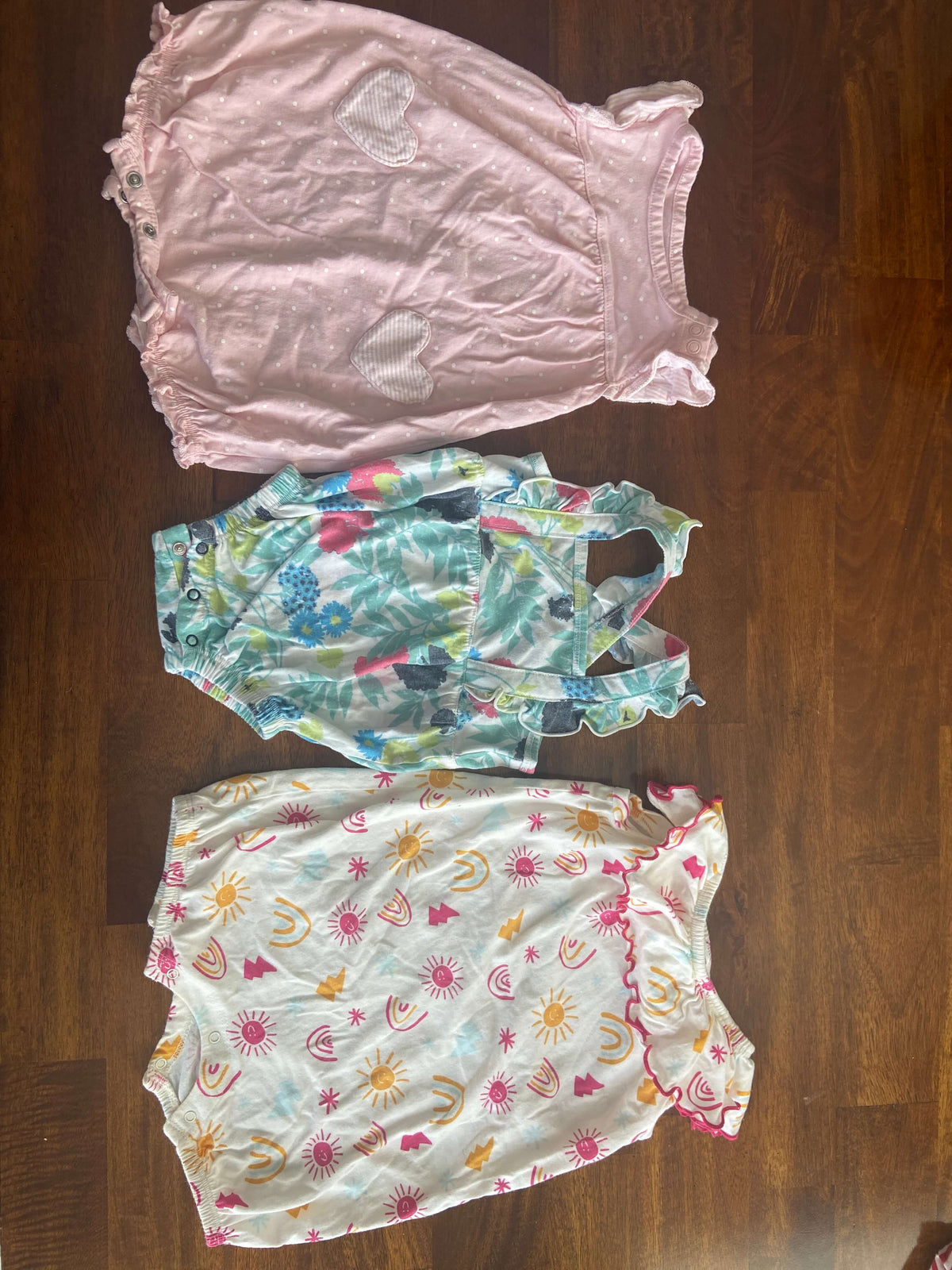 Three summer rompers 3-6 months, Kids 6 Month (3-6M)