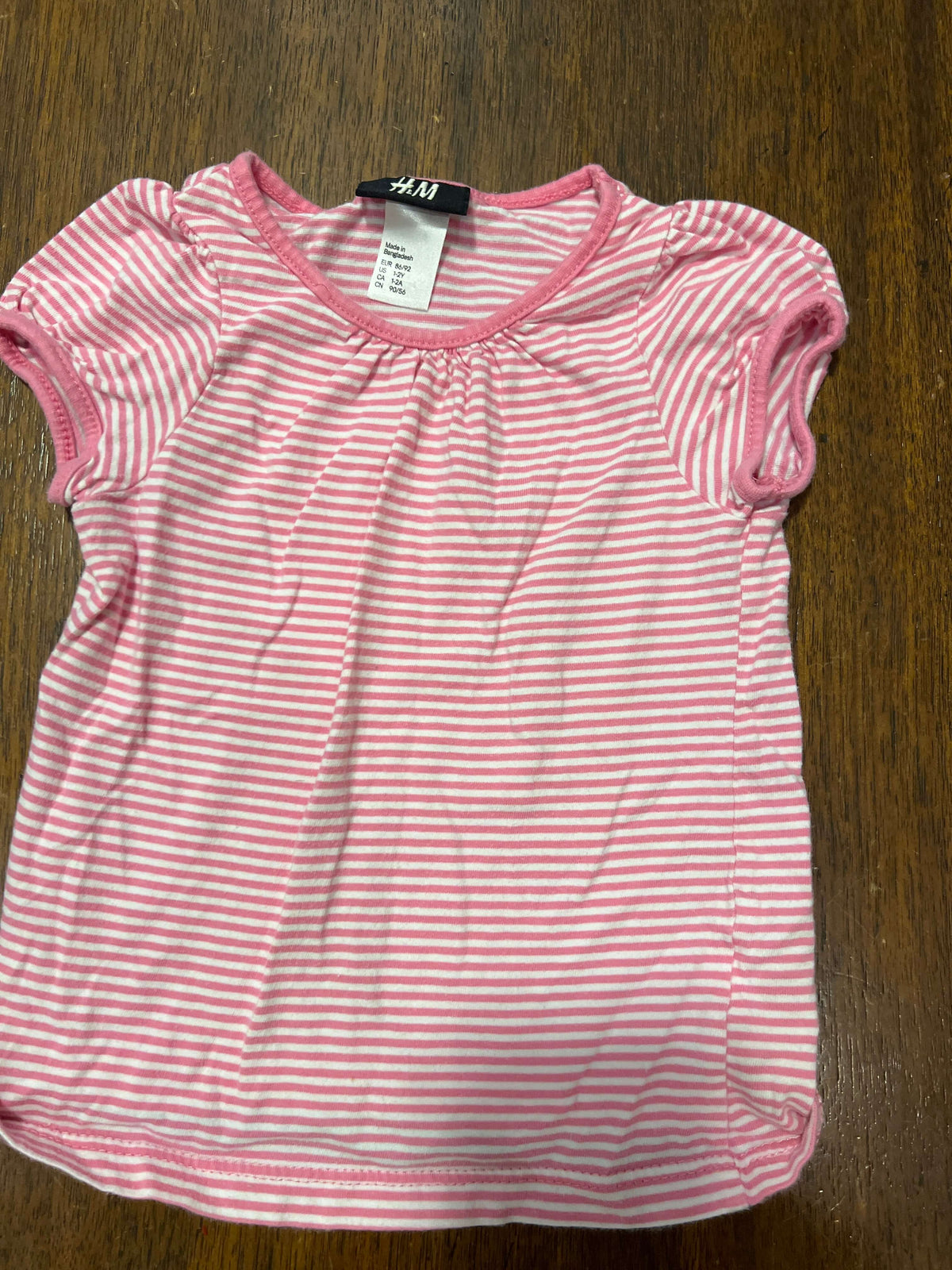 *Hand M striped 2T pink shirt , Kids 2T