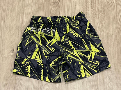 Spyder Swim Trunks, Black/Yellow, size XS (4/5), EUC, Kids 4/4T