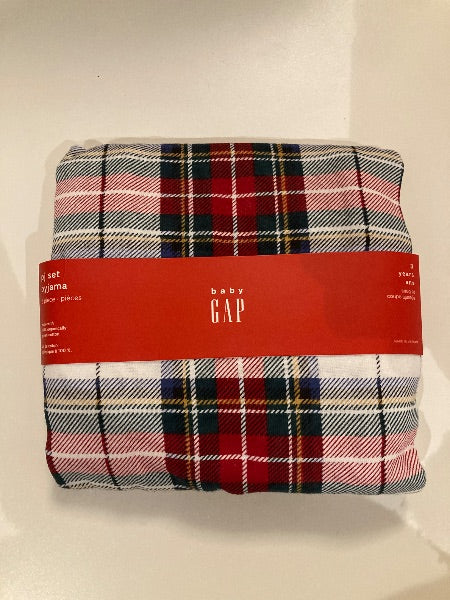 Gap Plaid Snug Fit PJs - size 3, Kids 3T