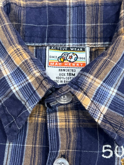 Boys s/s button up shirt, size 18mos, VGUC, Kids 18 Month (12-18M)