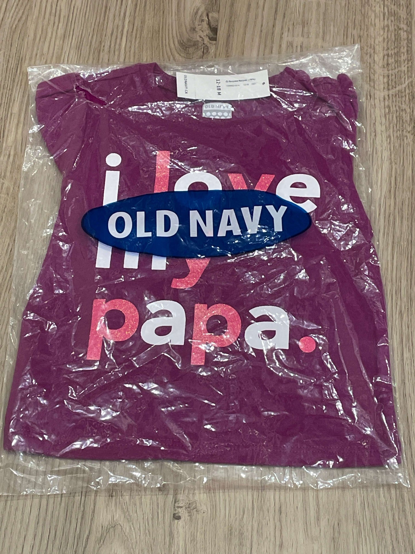 Old Navy, “I Love My Papa”  L/S T-shirt, Size 12-18mos, NWT, Kids 18 Month (12-18M)