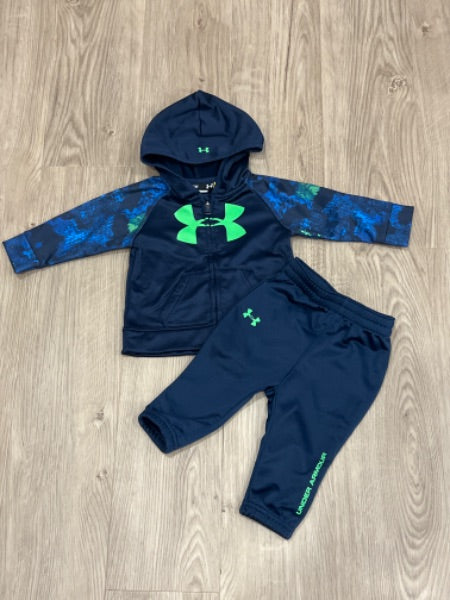 EUC, Navy Blue Under Armour Tracksuit, size 6/9 mos, Kids 9 Month (6-9M)