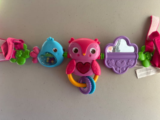 Bright starts Car seat toy rattler bar with multiple toys