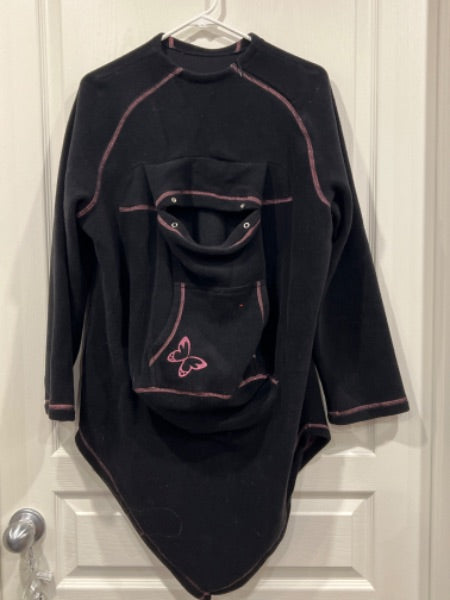 EUC, Mama Bufferfly Baby Wearing Poncho, Black, Size L/XL, Maternity L (12-14)