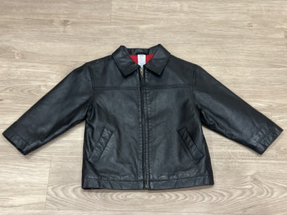 EUC, Genuine Black Leather Jacket, Gymboree, size 4 yrs, Kids 4/4T