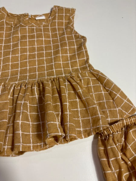 12-18m (size 80) mustard yellow matching set