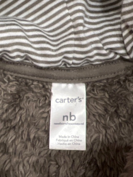 VGUC, Carter's Fuzzy bear sleeper for Newborn, Kids Newborn