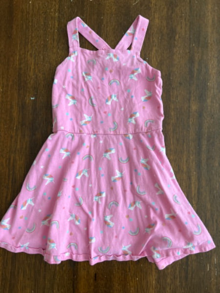 Gap pink summer unicorn dress 4T, Kids 4/4T