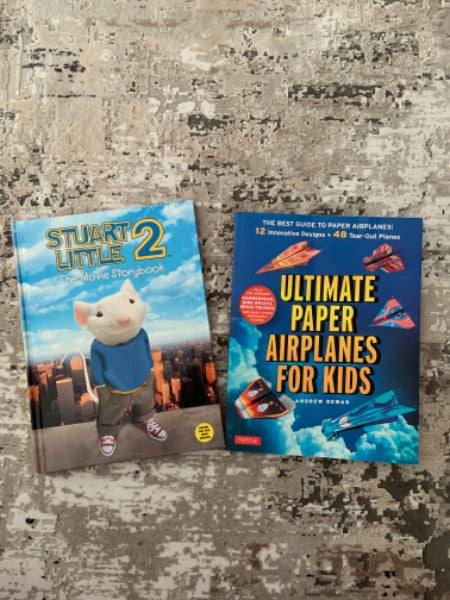 Assorted 2 books: Stuart little 2 & the best guide to paper airplanes